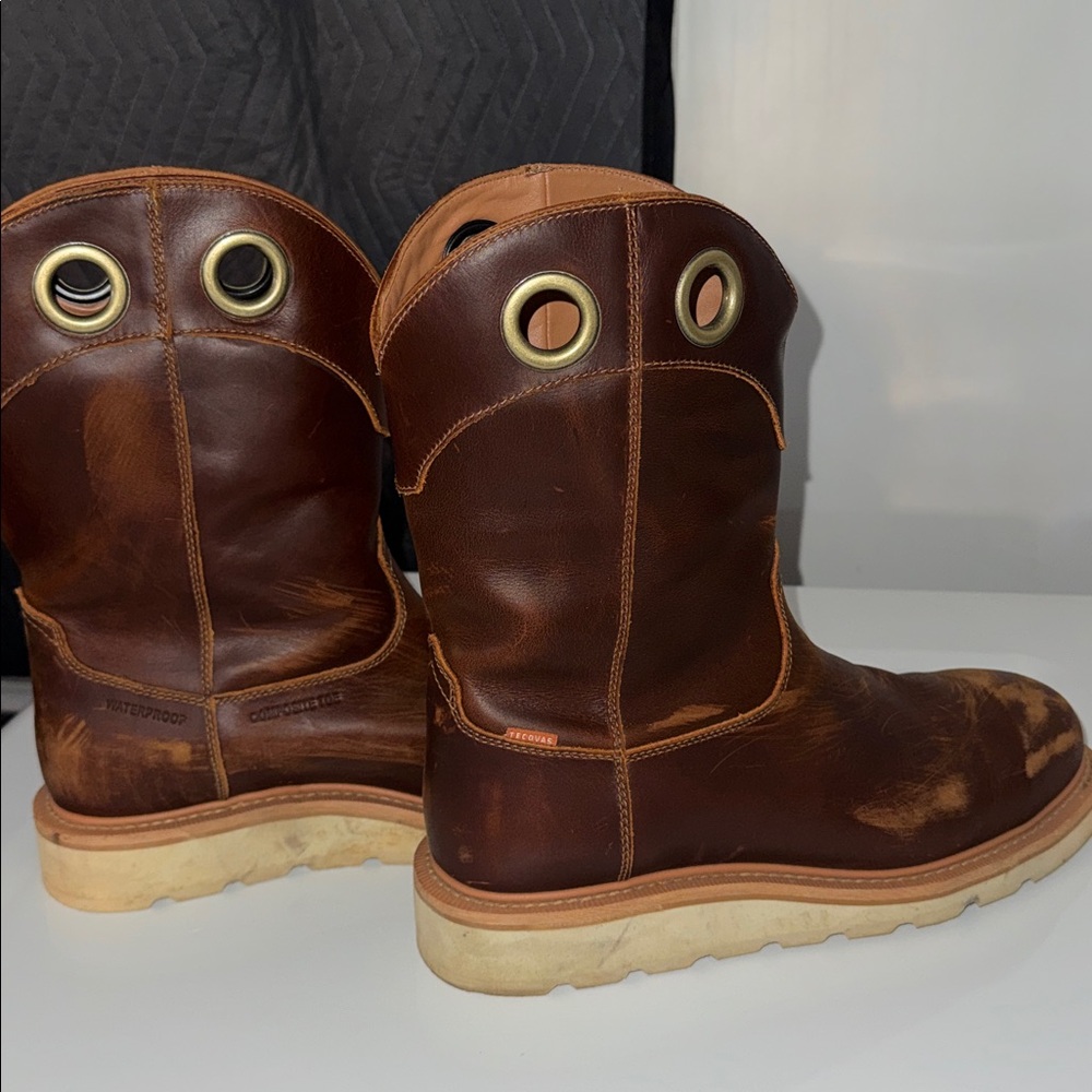 Tecovas Distressed Brown Western Boots - Picture 3 of 7
